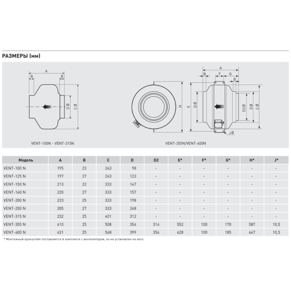 S&P - VENT-315NK - CENTRIFUGAL INLINE FAN - 230V - مراوح مخفيه طرد مركزي