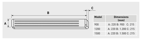 S&P - CAF-1200M - AIR CURTAIN - 330W - 1200mm - 230V - ستائر هوائيه