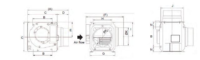 KDK - 12CGB - MINI SIROCCO FAN - 220V - مروحه شفط