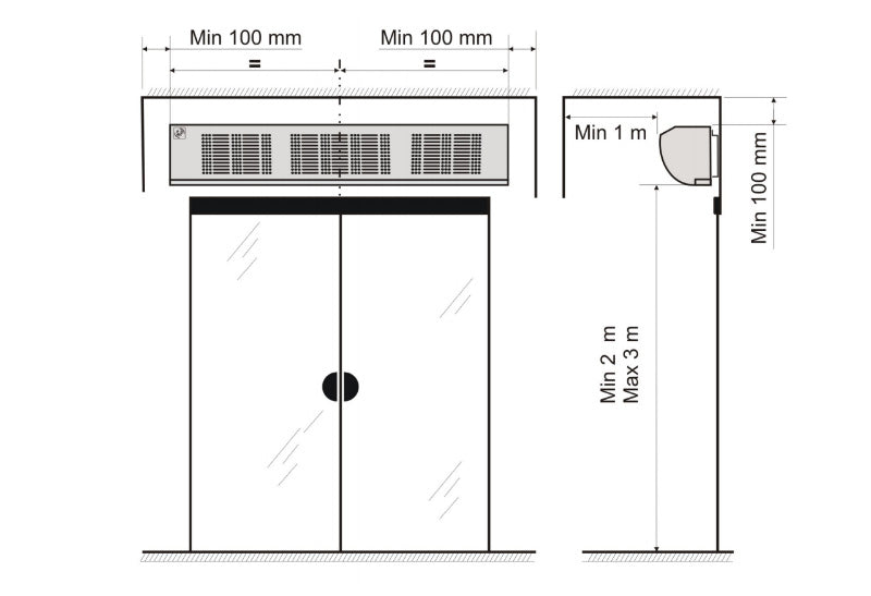 S&P - CAF-900M - AIR CURTAIN - 245W - 900mm - 230V - ستائر هوائيه