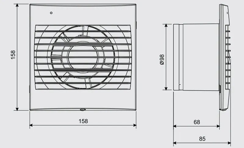 S&P - DECOR-100C - SLIMLINE AXIAL FAN  - مروحه شفط دورة مياه