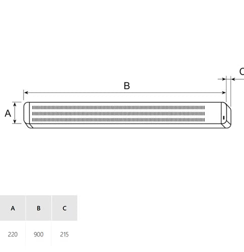 S&P - CAF-900M - AIR CURTAIN - 245W - 900mm - 230V - ستائر هوائيه 