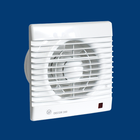 S&P - DECOR-200CZ - SLIMLINE AXIAL FAN - 230V -  مروحه شفط دورة مياه