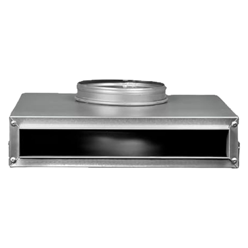 GI PLENUM BOX (SLOT TYPE) 0.6MM WITH 6" COLLAR 1000 X 100 MM- صندوق هواء