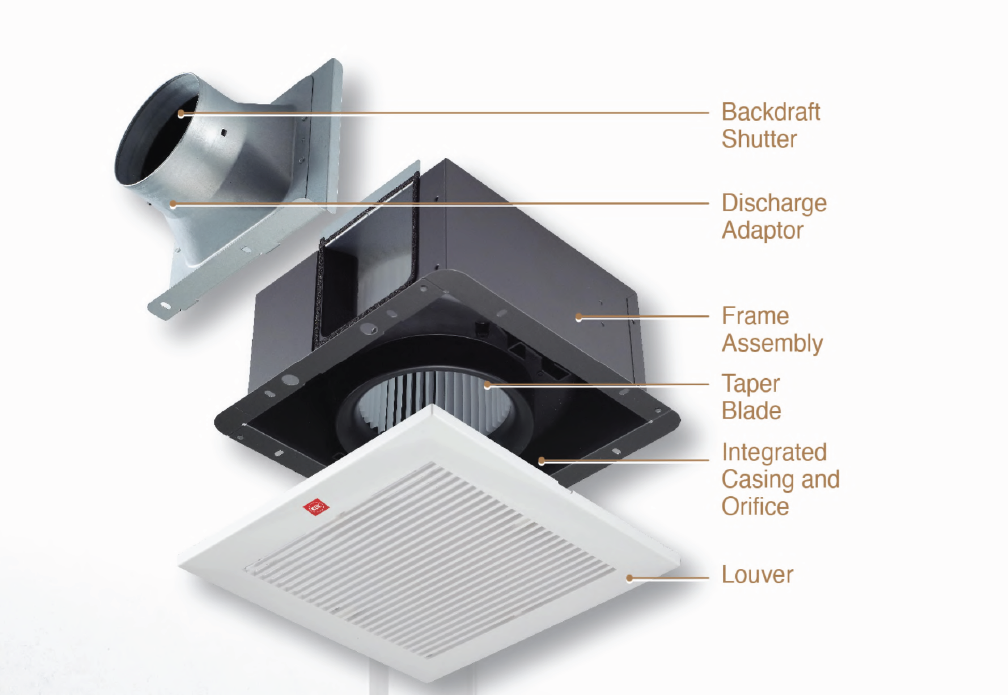 KDK - 24CUH - مروحة شفط سقف مخفية