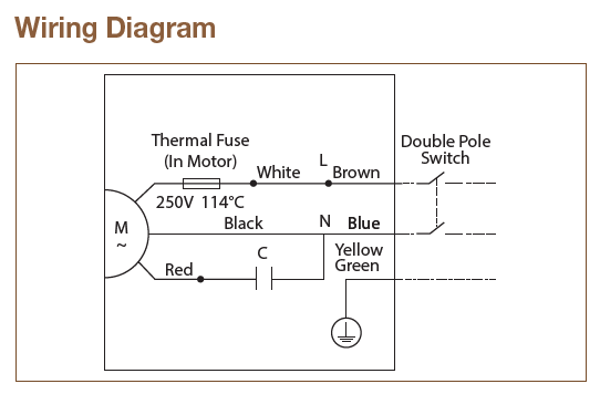 KDK - 25AUH - WALL MOUNT EXHAUST FAN - 220V - مروحة شفط