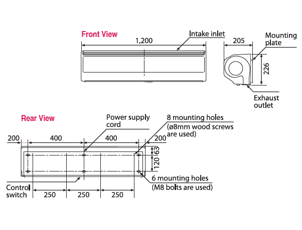 KDK - 12ELK - AIR CURTAIN - 220V - ستارة هوائية