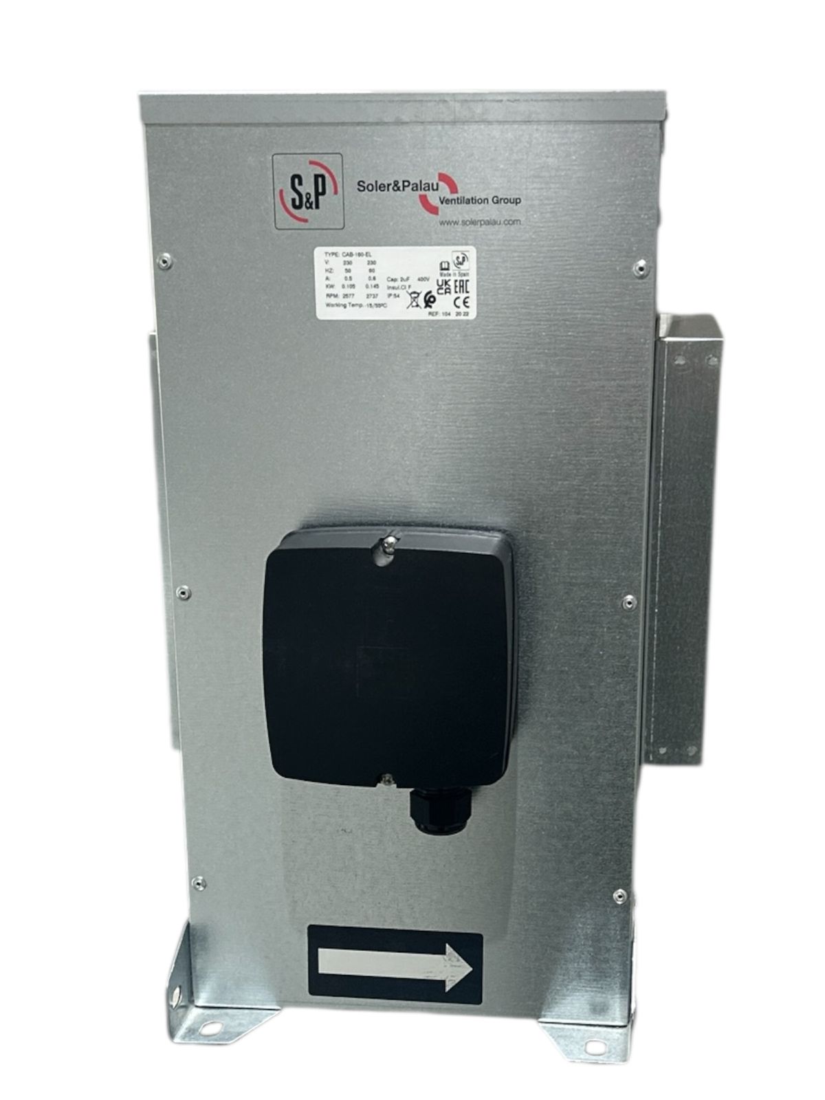 CAB-250-EL, 305W, 230/1/60Hz. N8, ACOUSTIC CABINET CENTRIFUGAL FAN, P/N# 5113865900