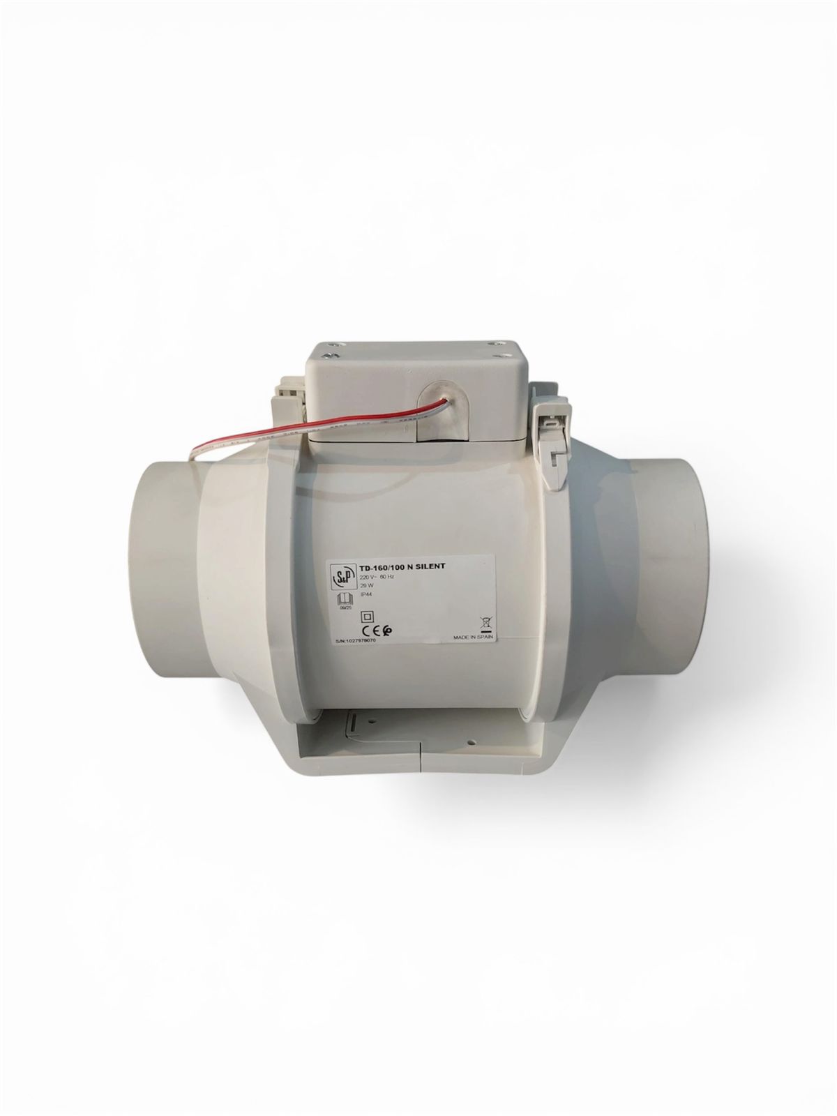 S&P - TD-160/100 N SILENT - INLINE MIXED FLOW ULTRA QUIET FAN – 220V